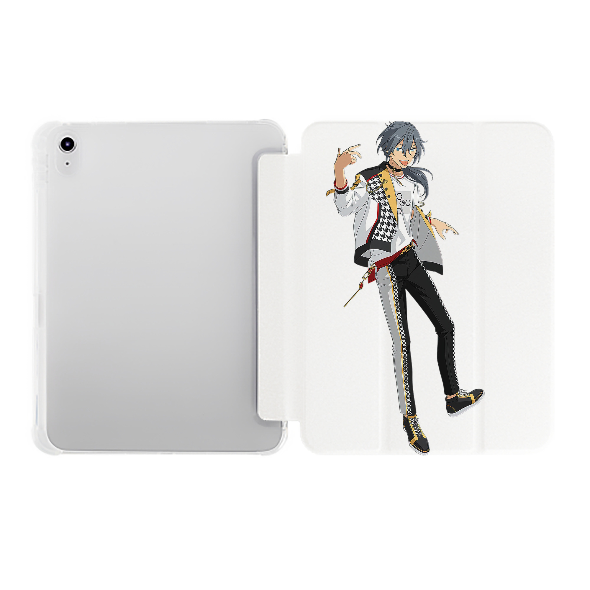 （画像用） あんさんぶるスターズ! Ensemble Stars IPad ケース ペン収納付き 三つ折りスタンド PUレザー×シリコン 対応機種9.5/10.5/10.9インチ